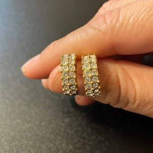Swarovski Hoop Earrings with Crystals